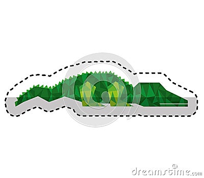 Crocodile low poly style Vector Illustration