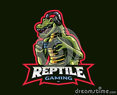 Crocodile mascot logo design Vector Illustration