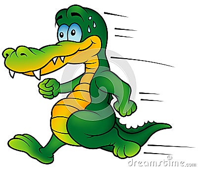 Crocodile Runner Vector Illustration