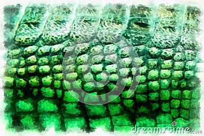 Crocodile skin pattern Stock Photo