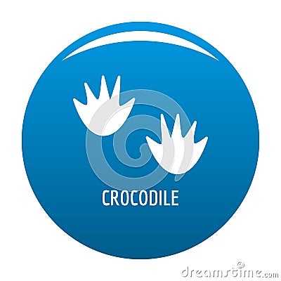 Crocodile step icon blue vector Vector Illustration