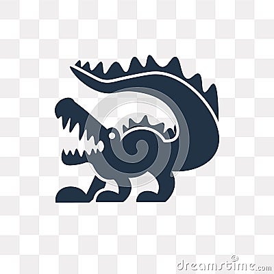 Crocodile vector icon isolated on transparent background, Crocodile transparency concept can be used web and mobile Vector Illustration