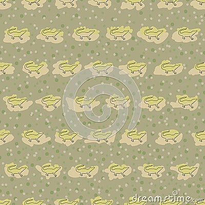 Crocodile vector. Seamless pattern of crocodile background. Vector Illustration