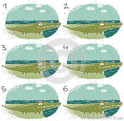 Crocodile Visual Game Vector Illustration