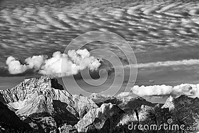 Croda de R`Ancona in a beautiful fall afternoon Stock Photo