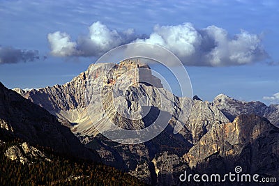 Croda de R`Ancona in a beautiful fall afternoon Stock Photo