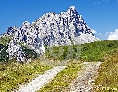 Crode Dei Longerin - Alpi Carniche or Karnische Alpen Stock Photo