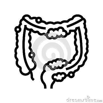 crohn disease gastroenterologist line icon vector illustration Vector Illustration