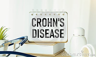 CROHN S DISEASE - diagnosis written on a white Stock Photo