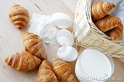 Croissant breakfast Stock Photo