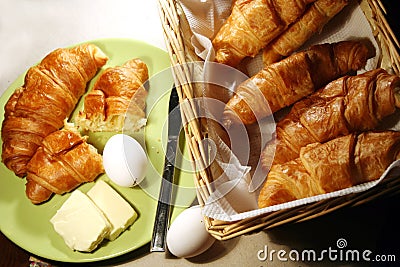 Croissant breakfast Stock Photo