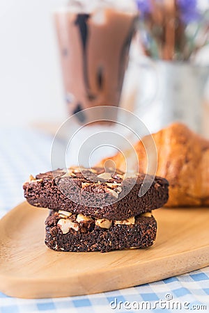 croissant and brownies Stock Photo