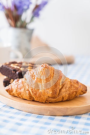 croissant and brownies Stock Photo