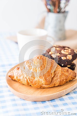 croissant and brownies Stock Photo