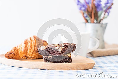 croissant and brownies Stock Photo