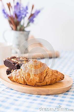 croissant and brownies Stock Photo