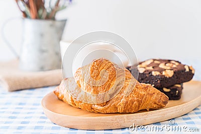 croissant and brownies Stock Photo