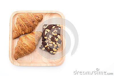 croissant and brownies Stock Photo