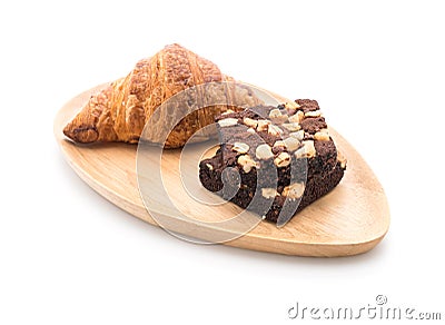 croissant and brownies Stock Photo