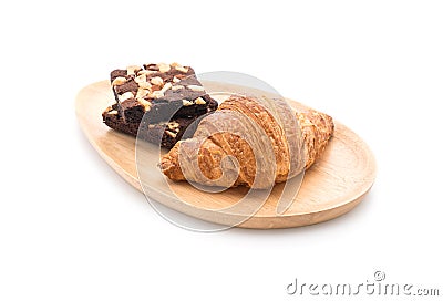 croissant and brownies Stock Photo