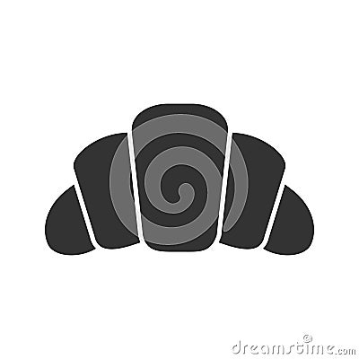 Croissant glyph icon Vector Illustration