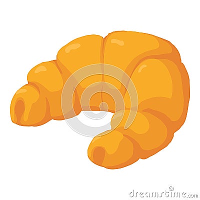 Croissant icon, cartoon style Vector Illustration