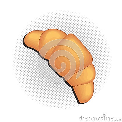 Croissant icon on neutral background. Stock Photo