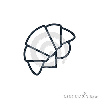 croissant icon vector from all about sandwich concept. Thin line illustration of croissant editable stroke. croissant linear sign Vector Illustration