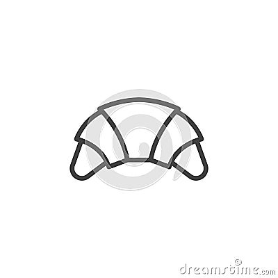 Croissant line icon Vector Illustration