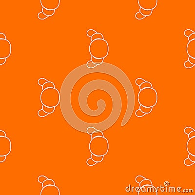 Croissant pattern vector orange Vector Illustration