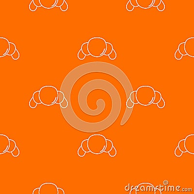 Croissant pattern vector orange Vector Illustration