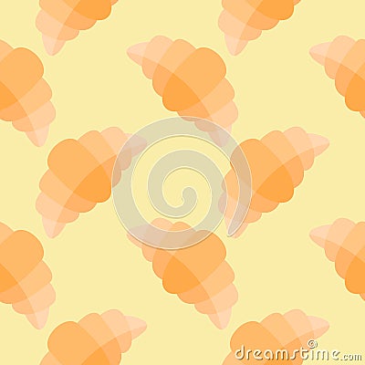 croissant seamless pattern vector illustration Vector Illustration