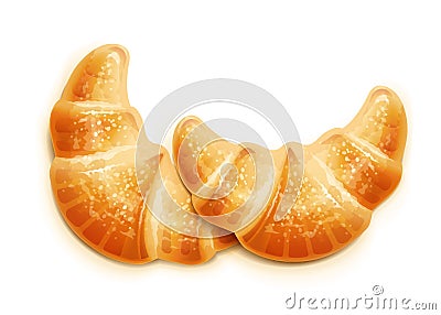 Croissant. Traditional french baked goods. Vector illustration. Vector Illustration