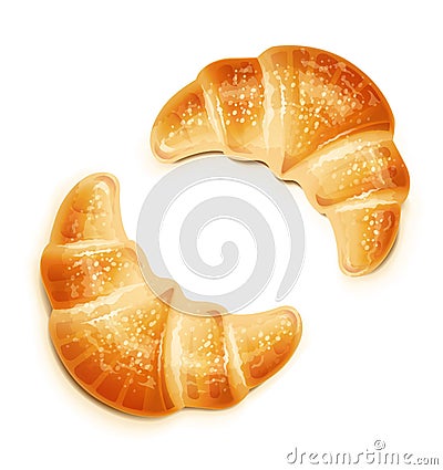 Croissant. Traditional french baked goods. Vector illustration. Vector Illustration