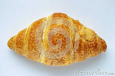 A Croissant on a white background Stock Photo