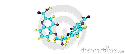 Cromoglicic acid molecular structure isolated on white Cartoon Illustration