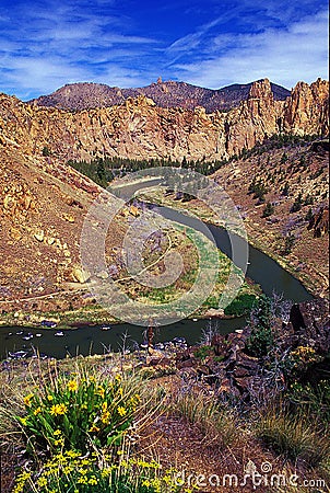 Crooked river Stock Photo