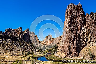 Crooked River Smith Rock State Park Oregon Stock Photo