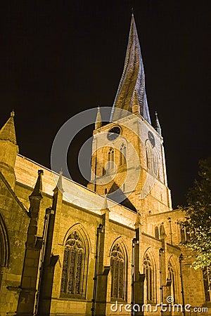 Crooked spire Stock Photo