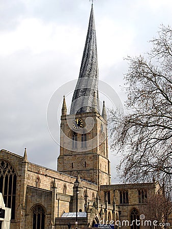 The Crooked Spire, Chesterfield. Stock Photo