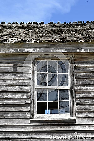 Crooked Window Stock Photo