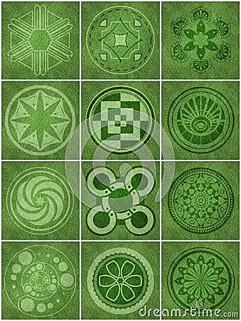 Crop circles Stock Photo