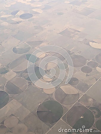 Crop circles of Texas Stock Photo