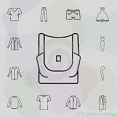 Crop clothes woman dress icon. Universal set of clothes for website design and development, app development Stock Photo