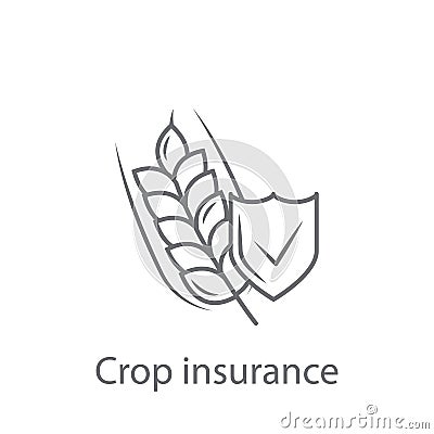 Crop Insurance icon. Simple element illustration. Crop Insurance symbol design from Insurance collection set. Can be used for web Cartoon Illustration