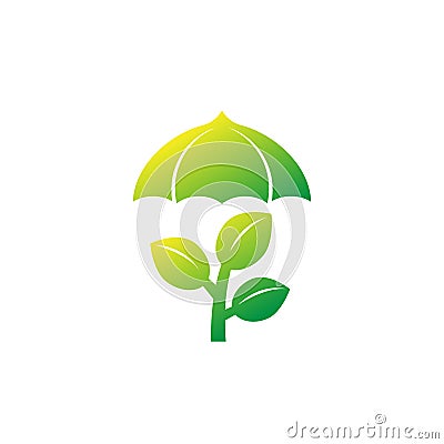 crop insurance icon on white, vector art Vector Illustration