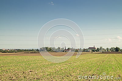 Crop land fields Stock Photo