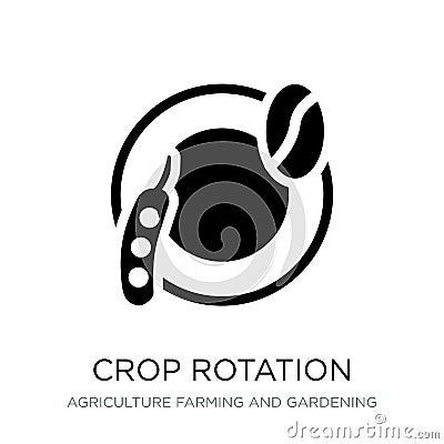 crop rotation icon in trendy design style. crop rotation icon isolated on white background. crop rotation vector icon simple and Vector Illustration