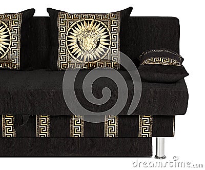 Crop of sofa with Decorative pillow Stock Photo