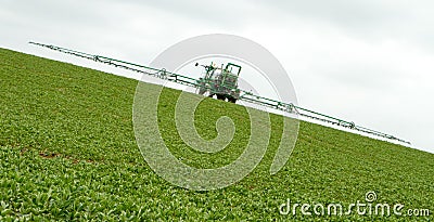 Crop Spraying in field Editorial Stock Photo